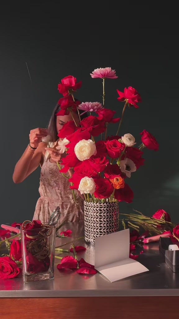 Bespoke Red Rose Arrangement